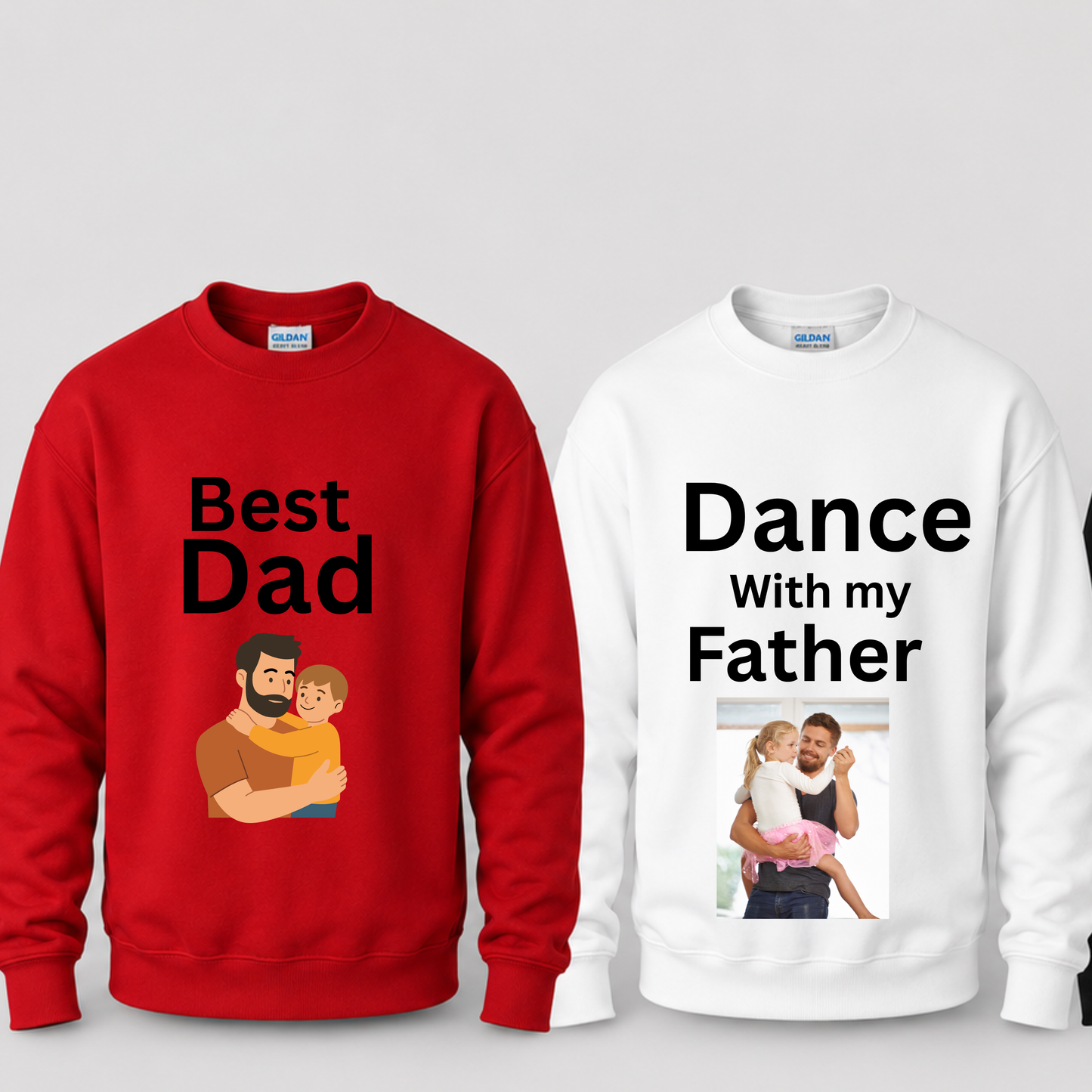 Best Dad Sweatshirt- Father and Son Graphic Crewneck Gift for Dad