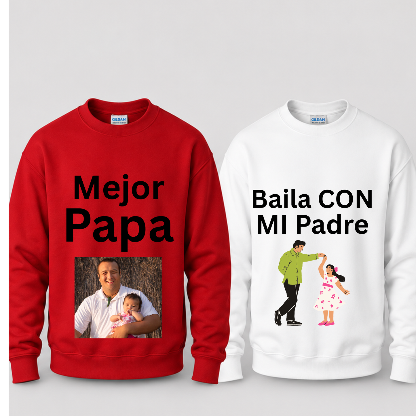 Spanish Dad Sweatshirt - "Mejor Papá" Crewneck Gift Baila con Mi Papa
