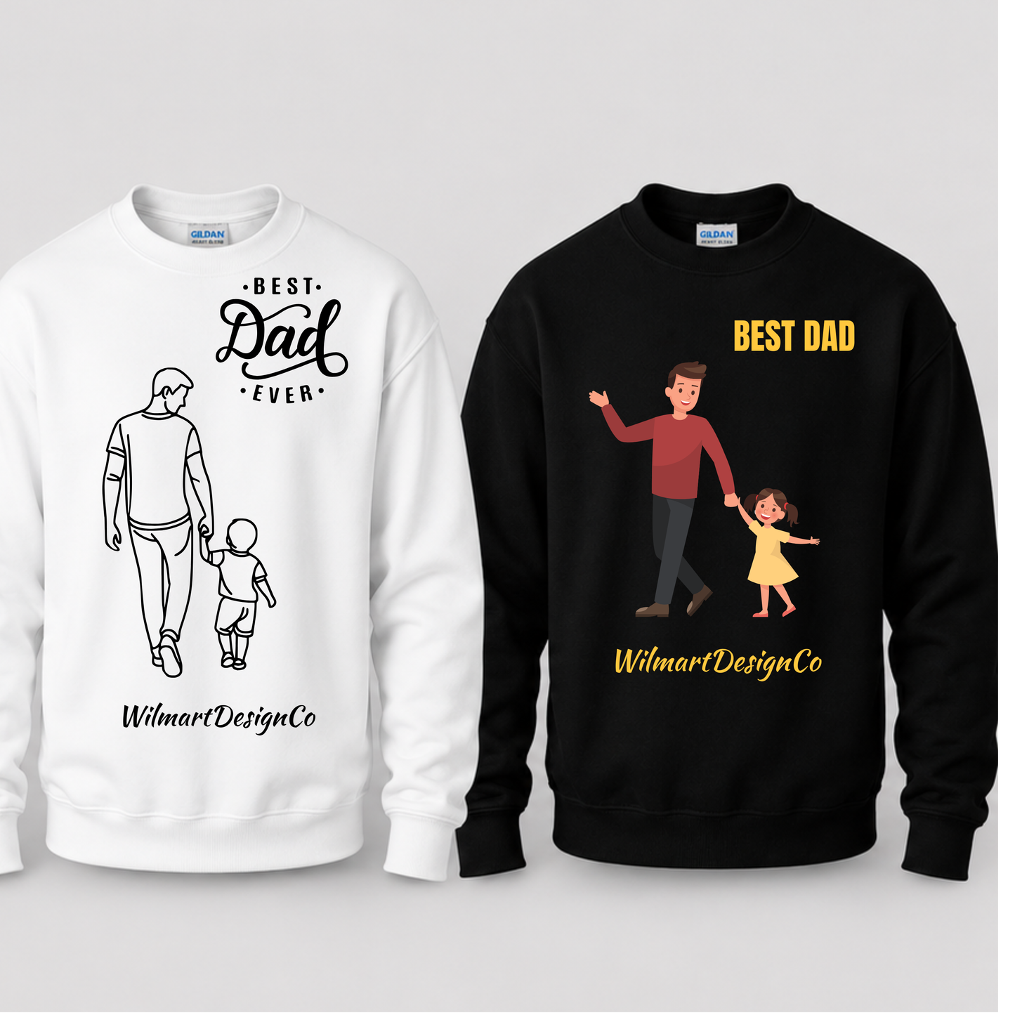 Best Daddy Ever Tee. Best Daddy Ever Tee| Long Sleeve Tee — Minimal Graphic Art Crewneck Father's Day Gift| Birthday Gift