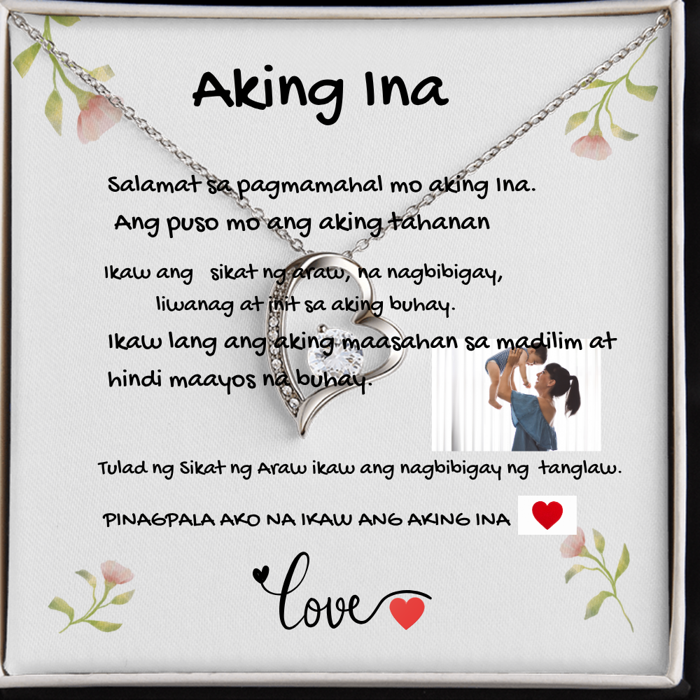 AKING INA: Necklace Gift Personalized Mother's Necklace Message