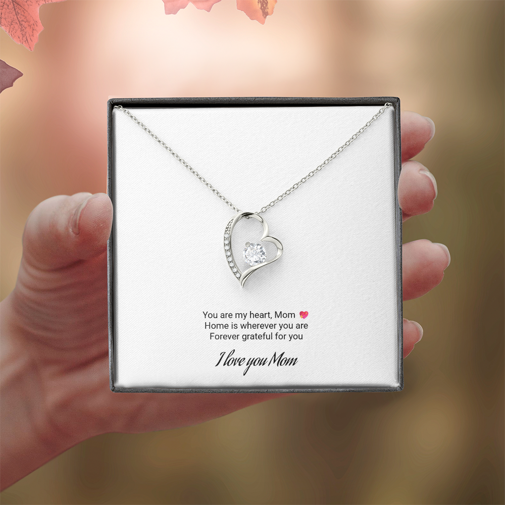 To My Mom Heart Necklace – Forever Grateful Gift