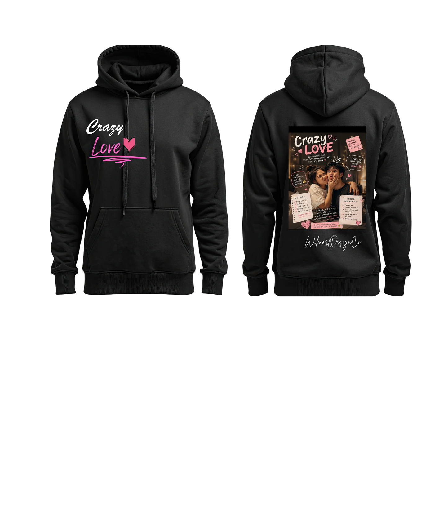 Crazy Love Hoodie - Unisex Hoodie   Retro Photo Graphic Black Pullover Hoodie| Trendy Retro Streetwear   Pullover.
