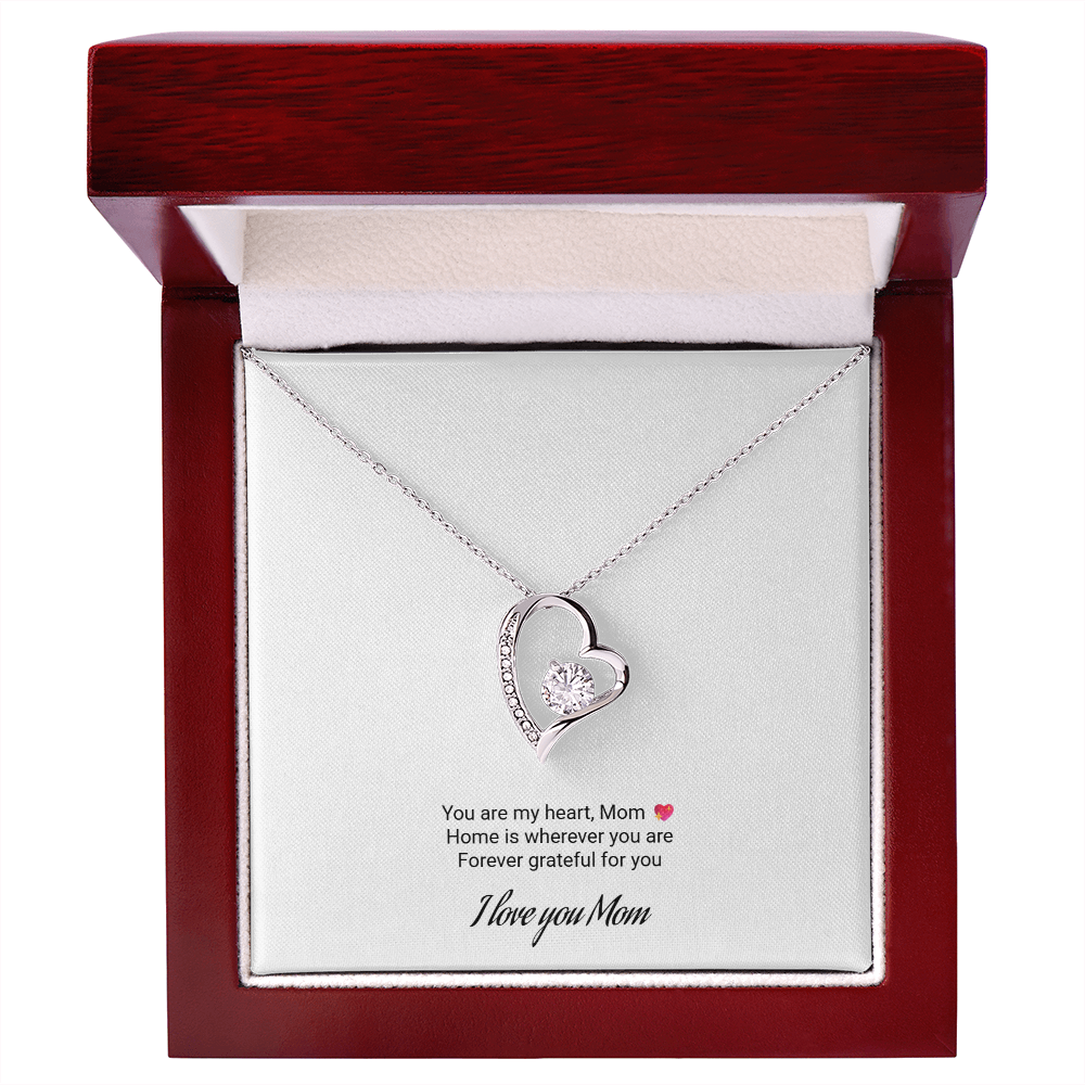 To My Mom Heart Necklace – Forever Grateful Gift