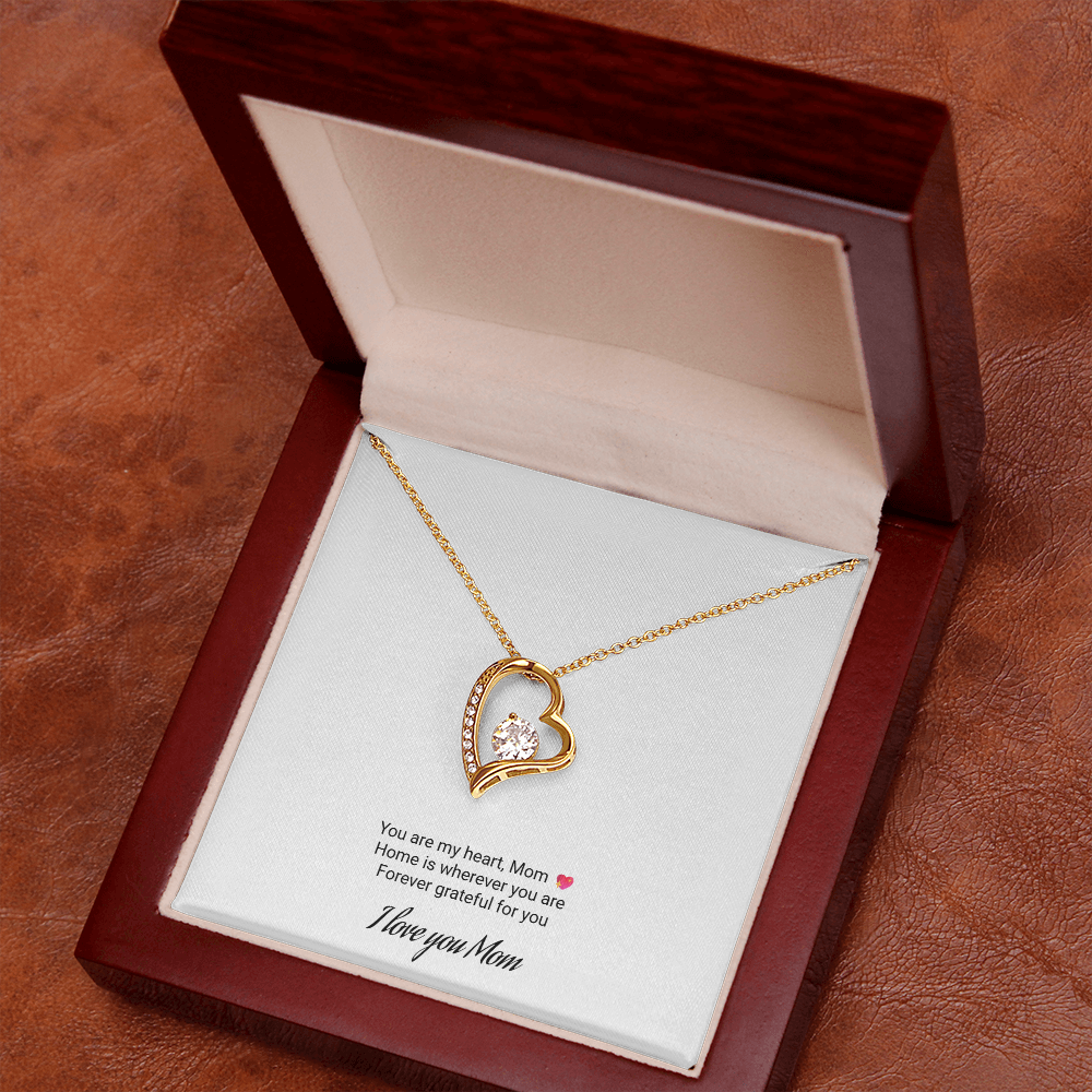To My Mom Heart Necklace – Forever Grateful Gift