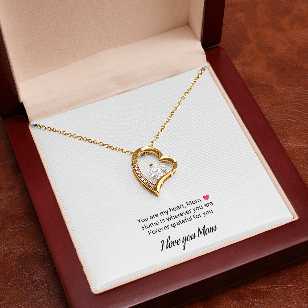 To My Mom Heart Necklace – Forever Grateful Gift
