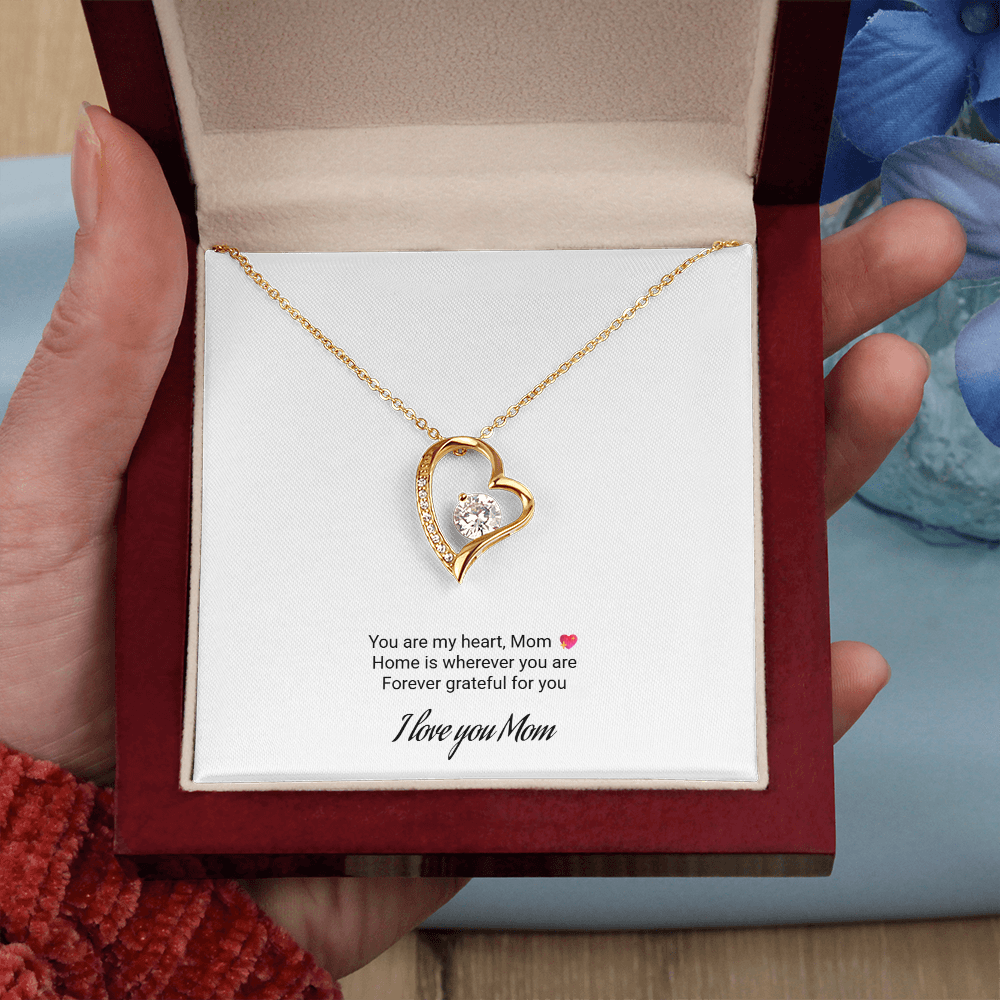 To My Mom Heart Necklace – Forever Grateful Gift