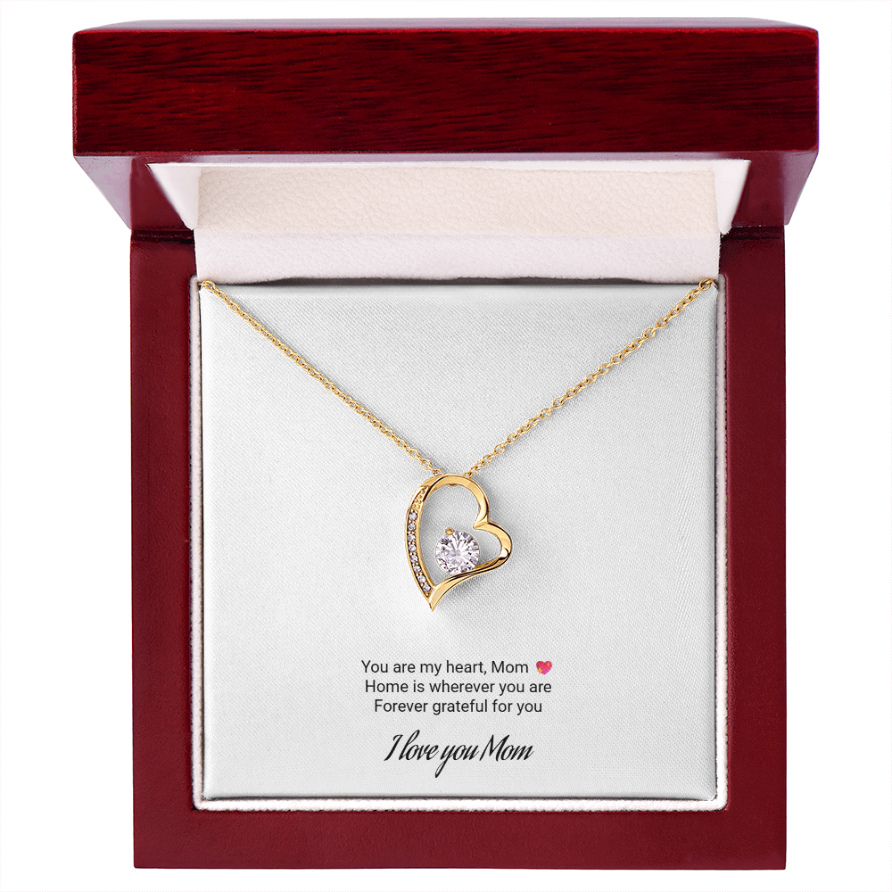 To My Mom Heart Necklace – Forever Grateful Gift