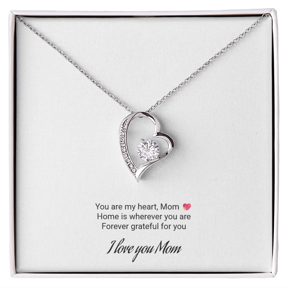 To My Mom Heart Necklace – Forever Grateful Gift