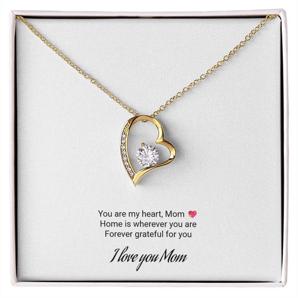 To My Mom Heart Necklace – Forever Grateful Gift