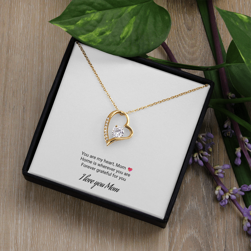 To My Mom Heart Necklace – Forever Grateful Gift