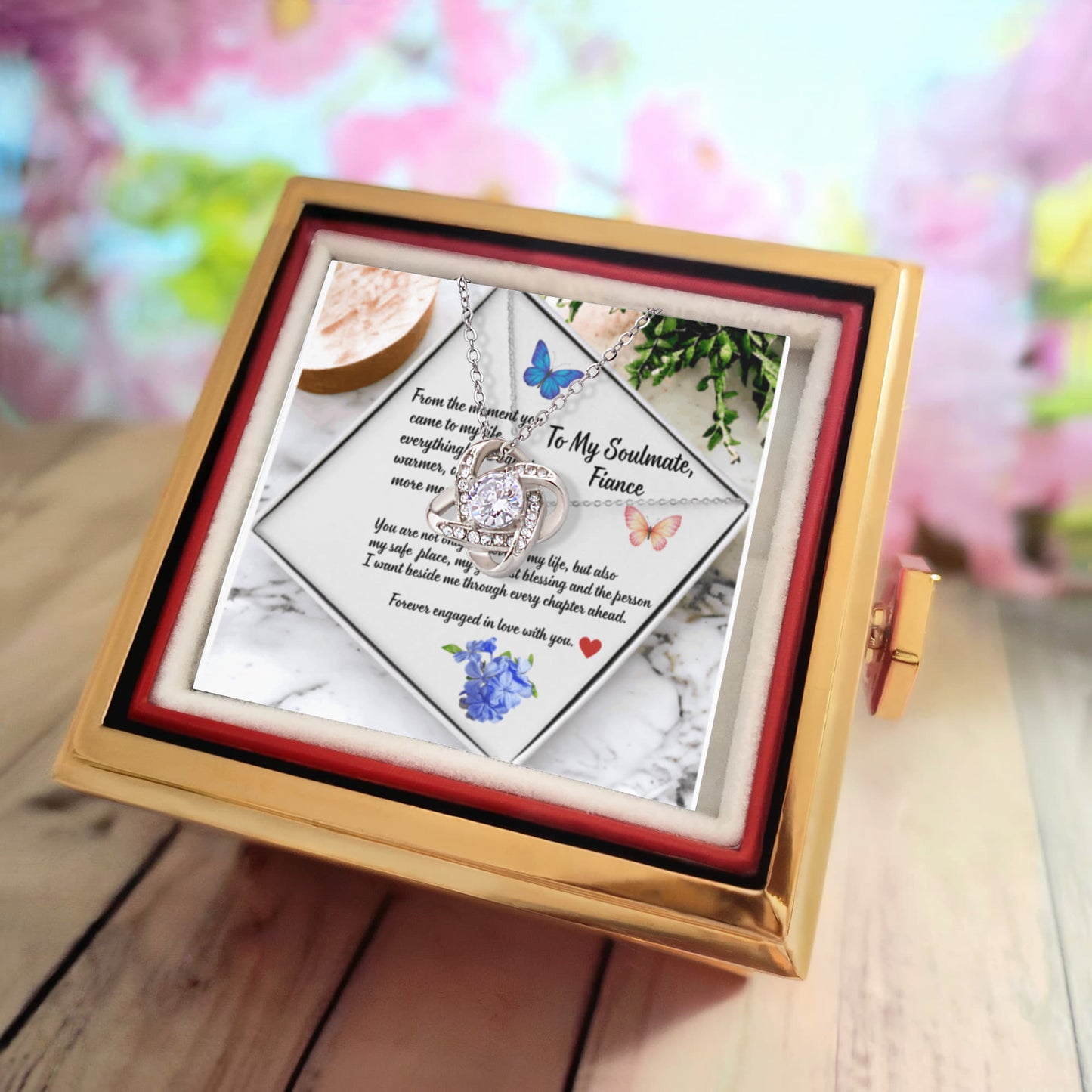To My Soulmate Necklace Gift for Her – My Once in a Lifetime Love – Romantic Jewelry for Fiancé, Wife, Anniversary or Valentine’s Day