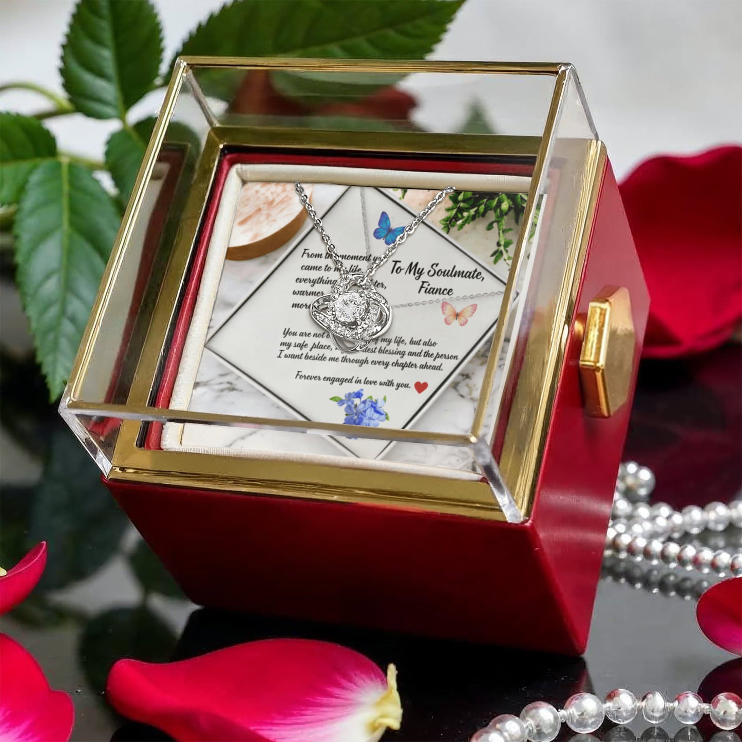 To My Soulmate Necklace Gift for Her – My Once in a Lifetime Love – Romantic Jewelry for Fiancé, Wife, Anniversary or Valentine’s Day