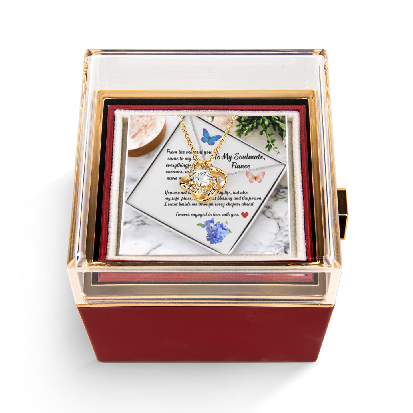 To My Soulmate Necklace Gift for Her – My Once in a Lifetime Love – Romantic Jewelry for Fiancé, Wife, Anniversary or Valentine’s Day